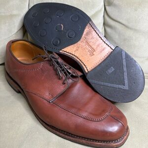 Allen Edmonds Men Denton Oxford Size 10E Dress Shoe Chili Leather Split Toe